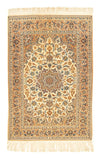 Isfahan Teppich 110x160cm - Perserteppich - Rechteckig / Beige / 110 x 160 cm Rechteckig