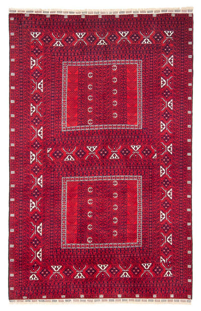 Turkaman Teppich 157x233cm - Orientteppich - dunkelrot