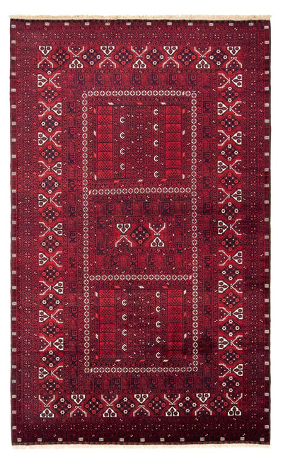 Turkaman Teppich 160x252cm - Orientteppich - dunkelrot