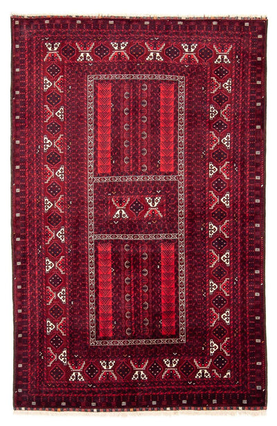 Turkaman Teppich 160x246cm - Orientteppich - dunkelrot