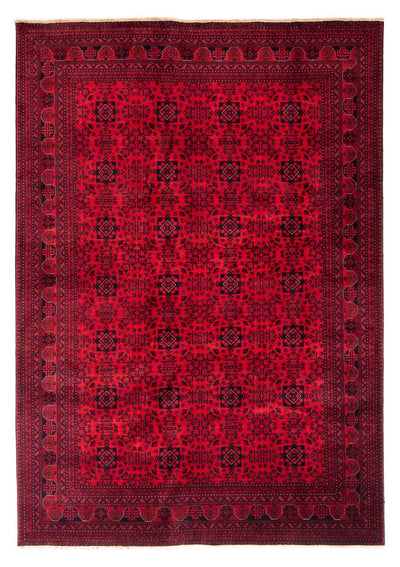 Afghan Teppich 202x287cm - Orientteppich - dunkelrot