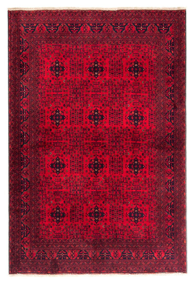 Afghan Teppich 171x230cm - Orientteppich - dunkelrot