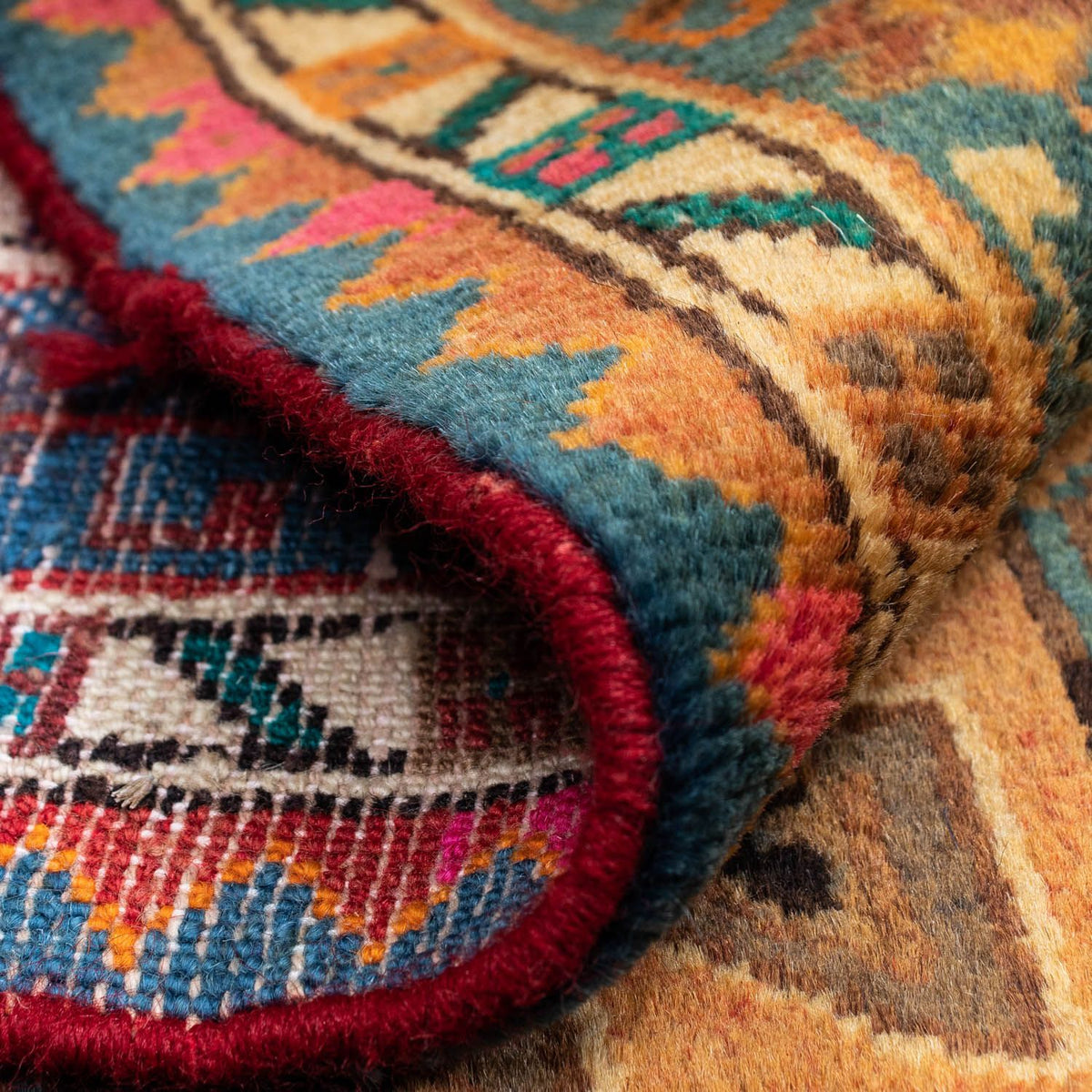 Perserteppich - Nomadic 130 x 91 cm - hellbraun