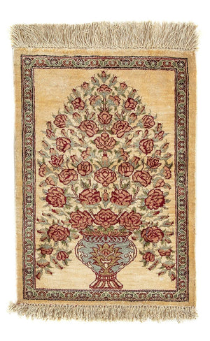 Seidenteppich - Ghom Seide - Premium 41 x 31 cm Fußmatte