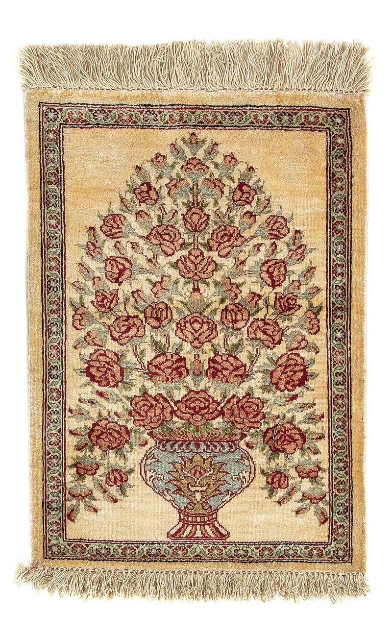 Seidenteppich - Ghom Seide - Premium 41 x 31 cm Fußmatte