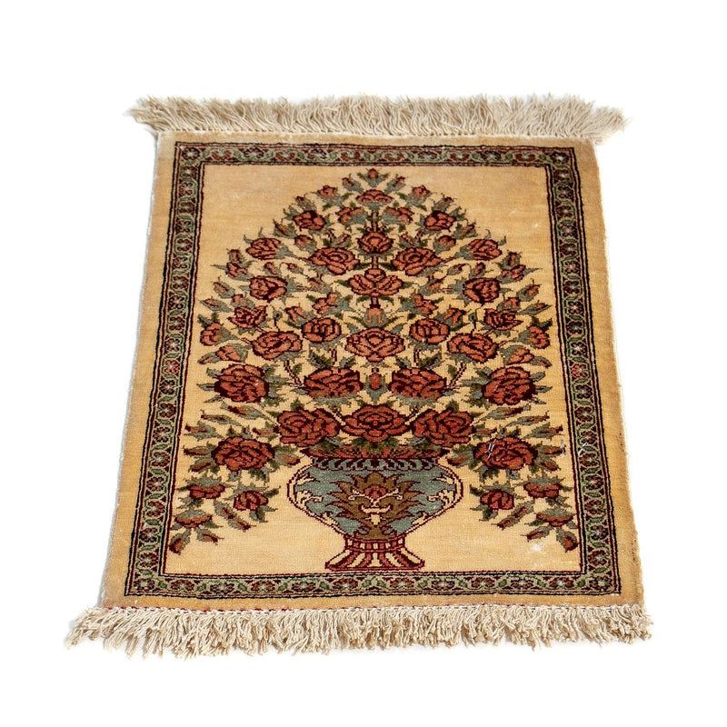 Seidenteppich - Ghom Seide - Premium 41 x 31 cm Fußmatte