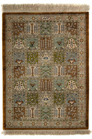 Perserteppich - Ghom 77 x 58 cm - mehrfarbig
