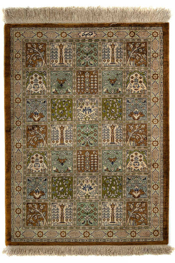 Perserteppich - Ghom 77 x 58 cm - mehrfarbig
