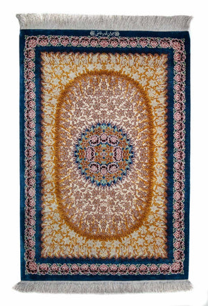 Seidenteppich - Ghom Seide - Premium 93 x 60 cm Fußmatte