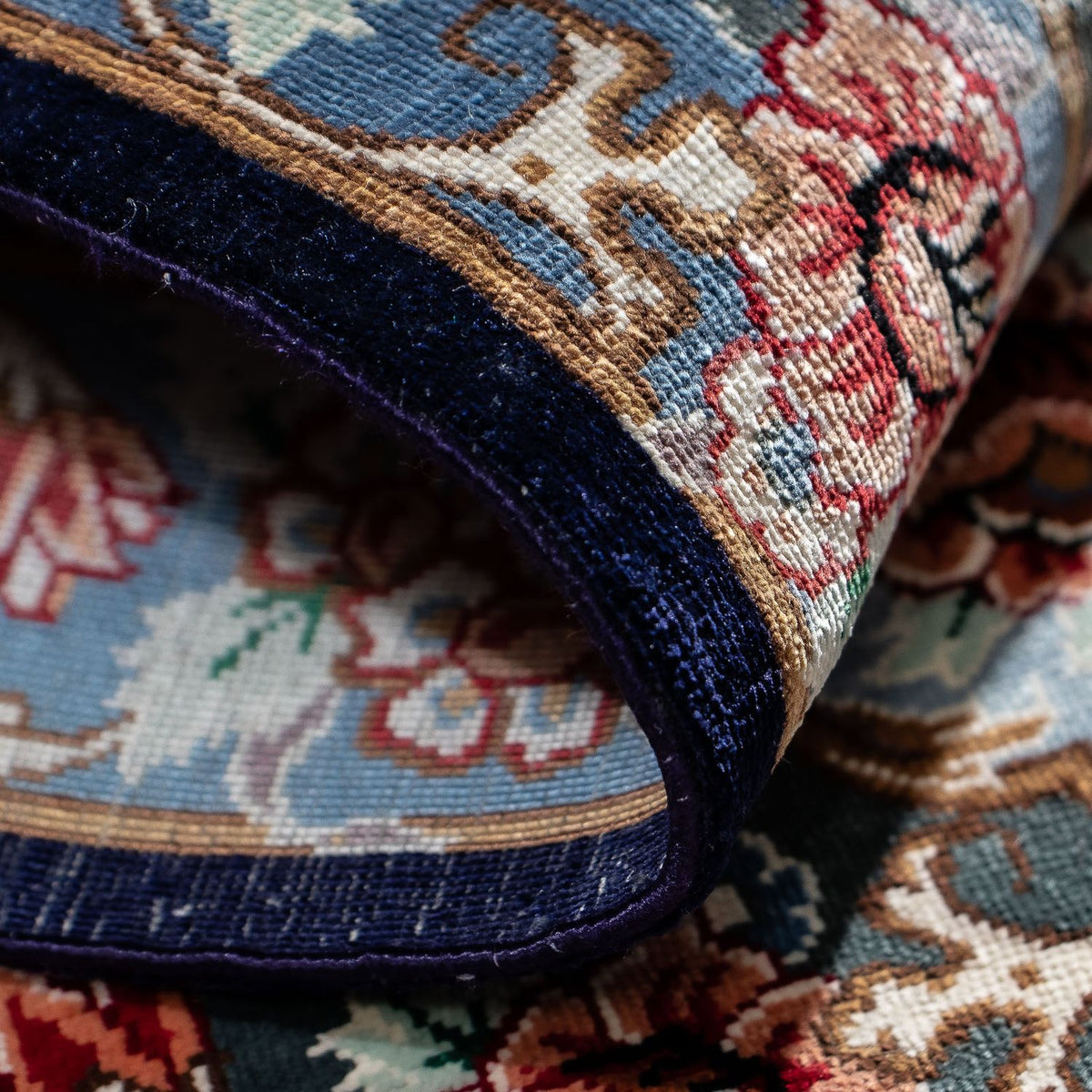 Perserteppich - Ghom 77 x 56 cm - mehrfarbig