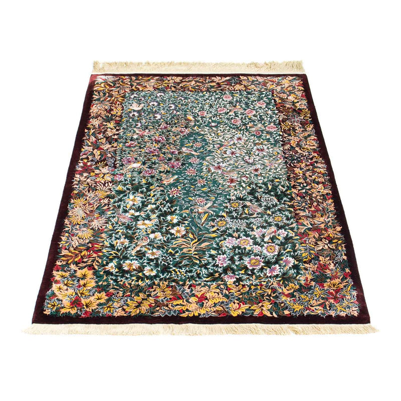 Perserteppich - Ghom 120 x 78 cm - dunkelrot