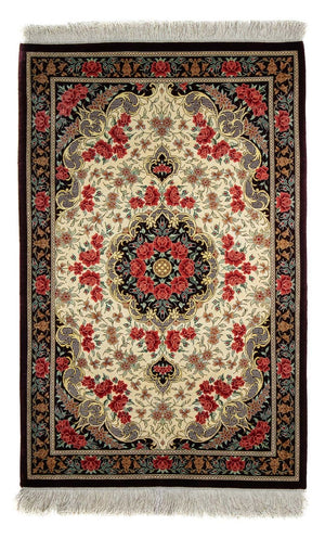 Perserteppich - Ghom 93 x 60 cm - beige