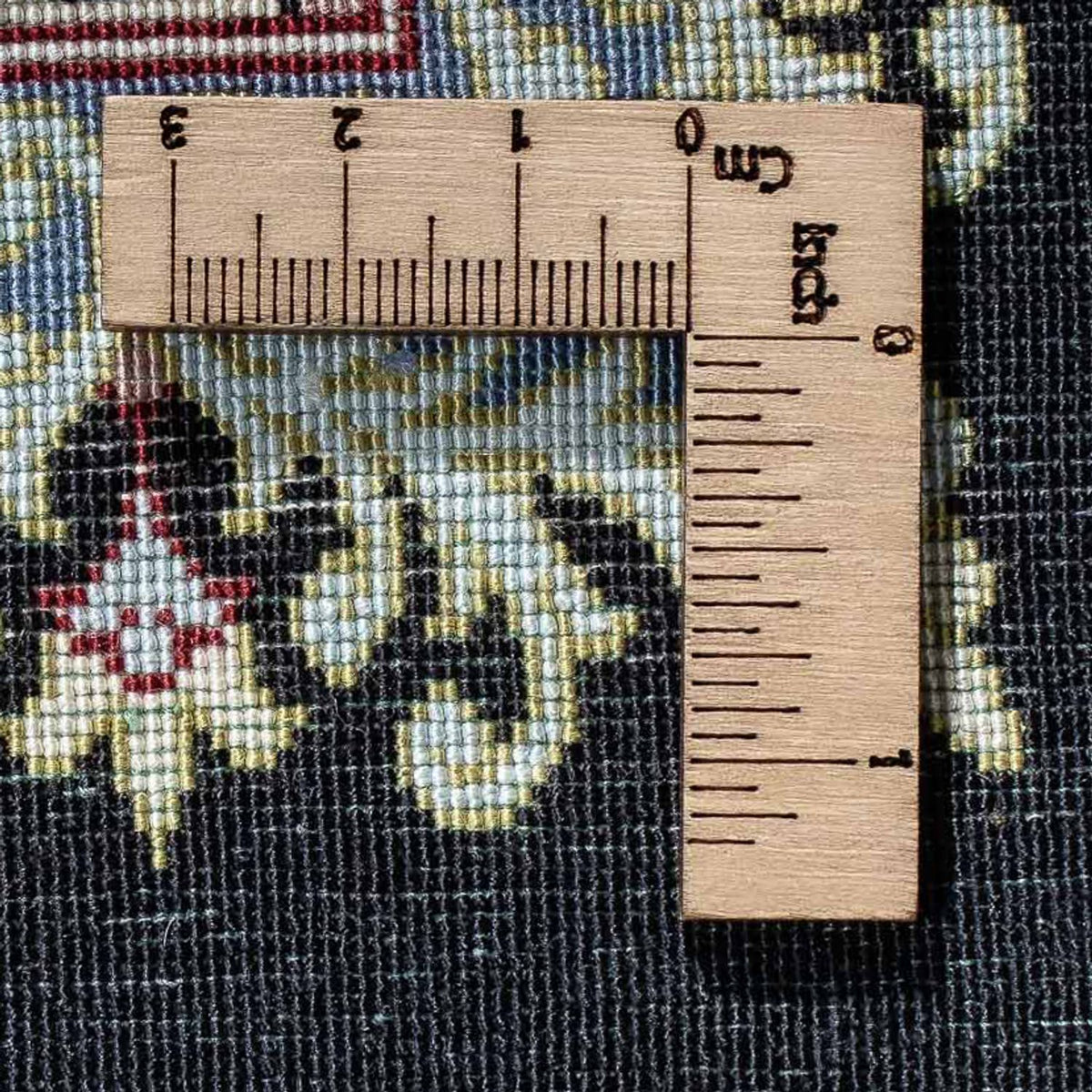 Perserteppich - Ghom 94 x 58 cm - dunkelblau