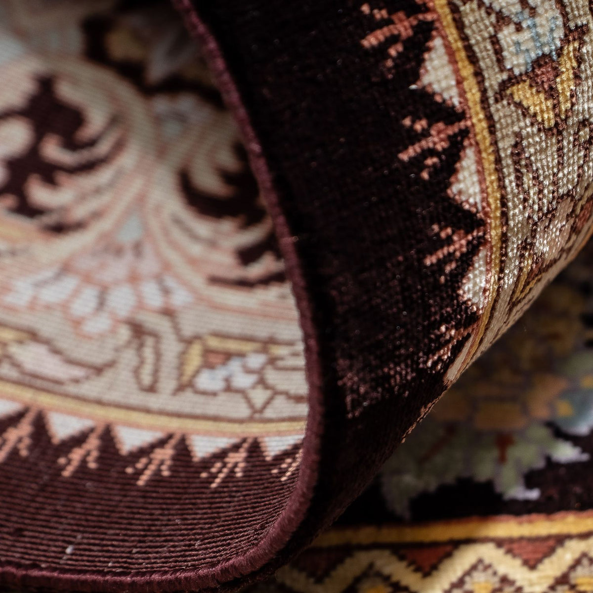 Perserteppich - Ghom 90 x 61 cm - dunkelblau