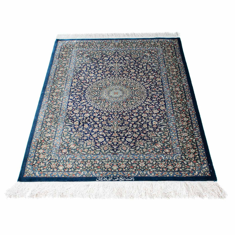 Perserteppich - Ghom 121 x 78 cm - dunkelblau