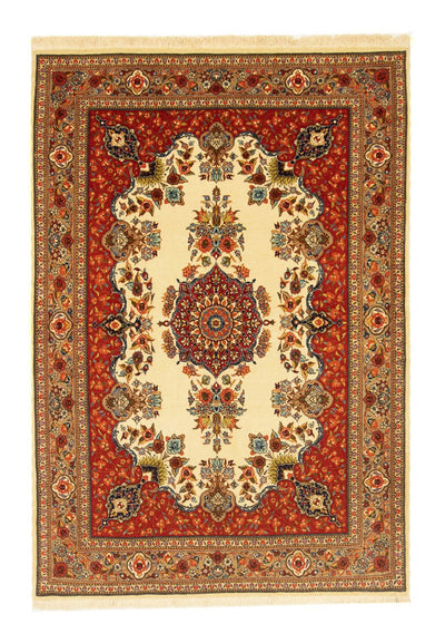 Ghom Teppich 105x151cm - Perserteppich - beige