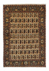 Ghom - Seide Teppich 135x195cm - Perserteppich - Rechteckig / Hellbeige / 135 x 195 cm Rechteckig