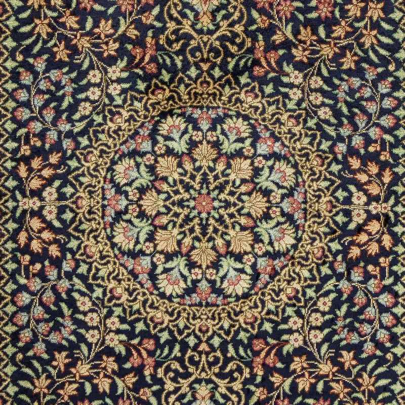 Perserteppich - Ghom 91 x 61 cm - dunkelblau