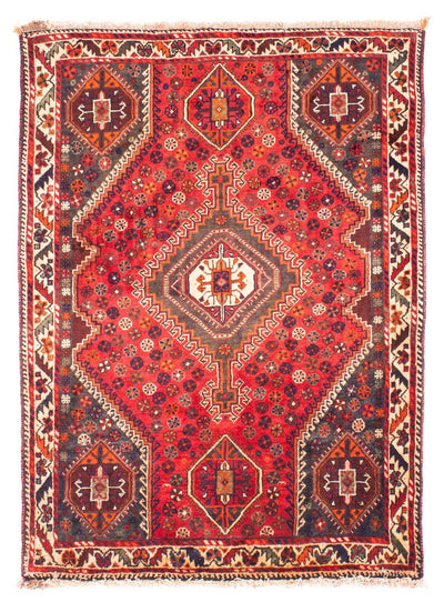 Ghashghai Teppich 120x159cm - Perserteppich - dunkelrot