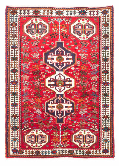 Ghashghai Teppich 112x158cm - Perserteppich - dunkelrot