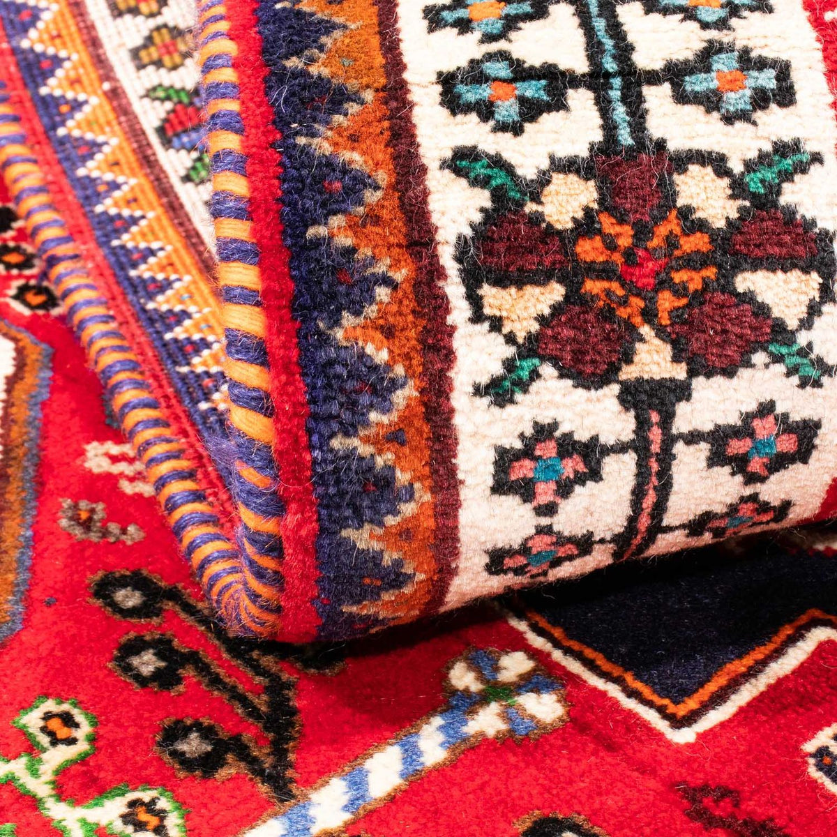 Perserteppich - Nomadic 158 x 112 cm - dunkelrot