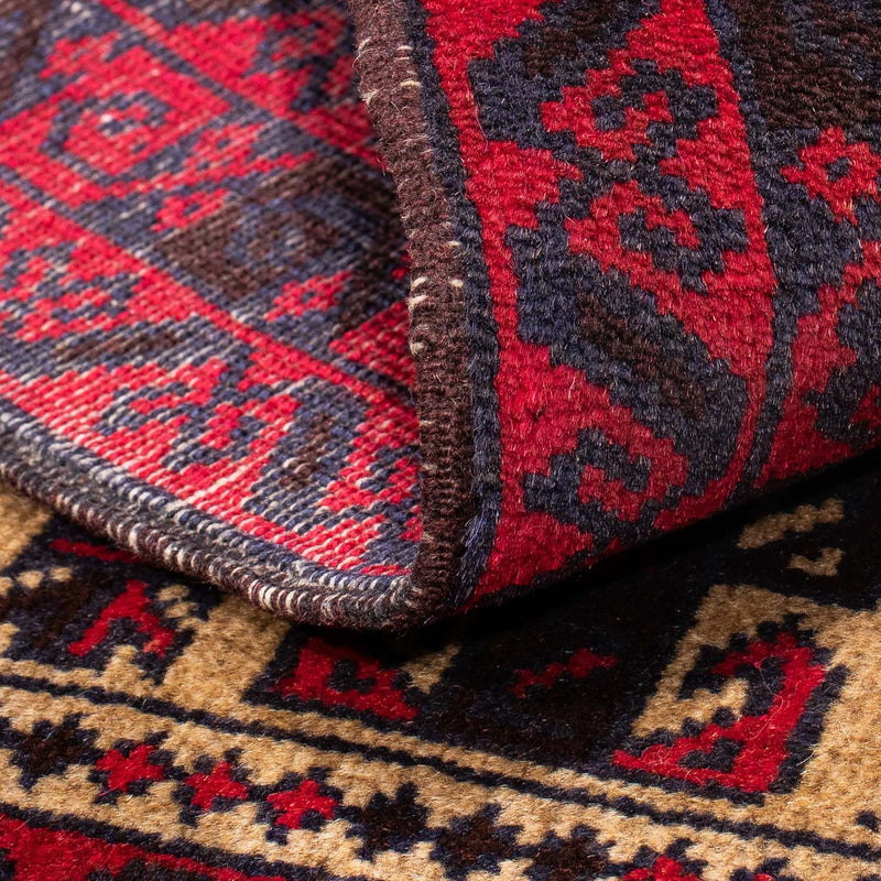 Belutsch Teppich 130 x 82 cm - dunkelrot