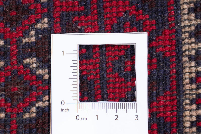 Belutsch Teppich 130 x 82 cm - dunkelrot