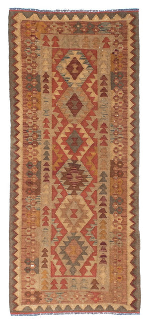Kelim Teppich - Oriental 192 x 78 cm - hellbraun