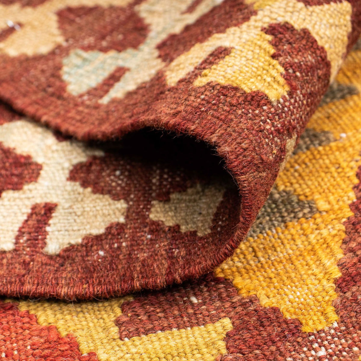 Kelim Teppich - Oriental 189 x 78 cm - dunkelrot