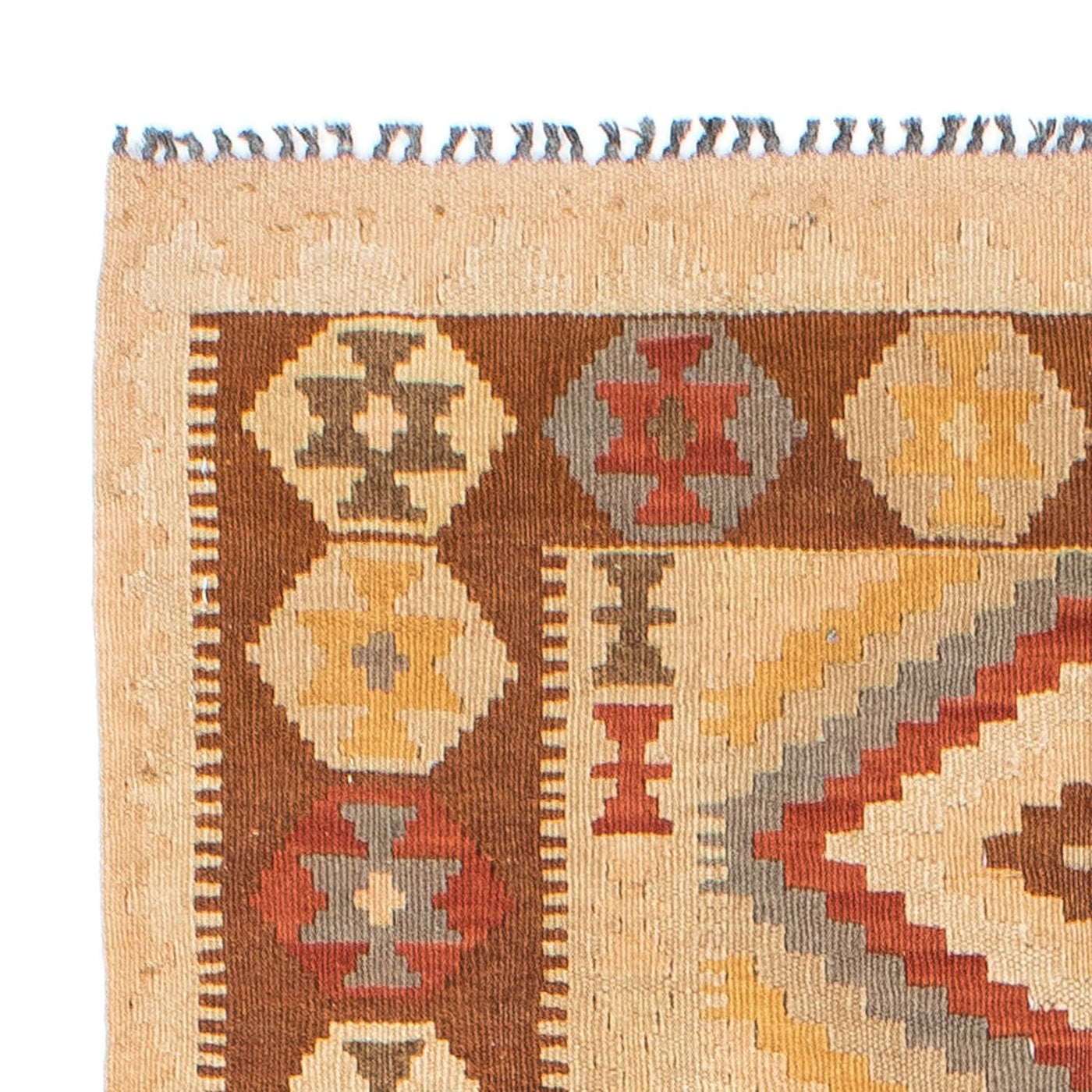 Kelim Teppich - Oriental 200 x 79 cm - hellbraun