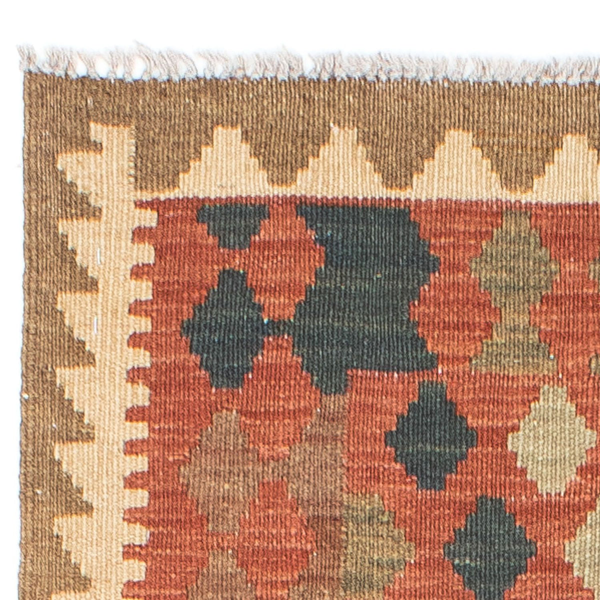 Kelim Teppich - Oriental 198 x 74 cm - hellrot