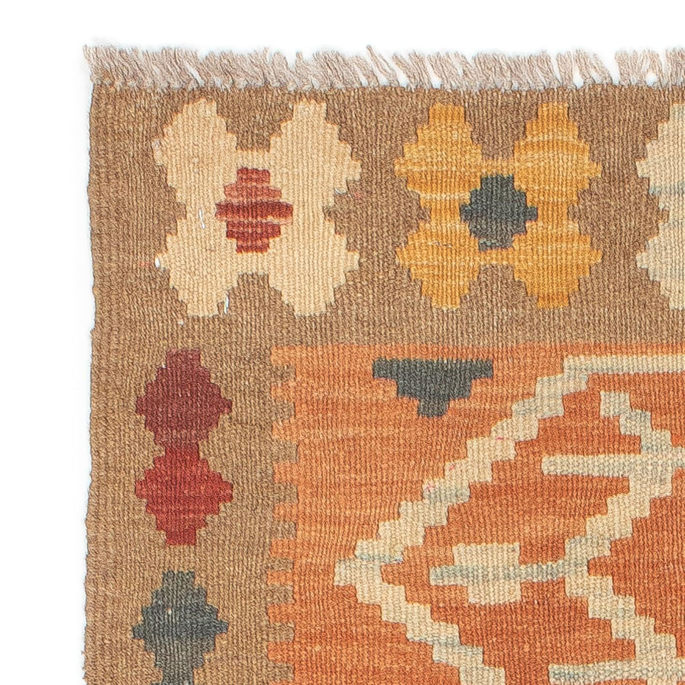 Kelim Maimene Teppich 200x62cm - Wollteppich