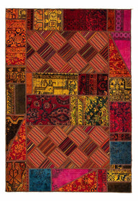 Patchwork Teppich 234 x 169 cm