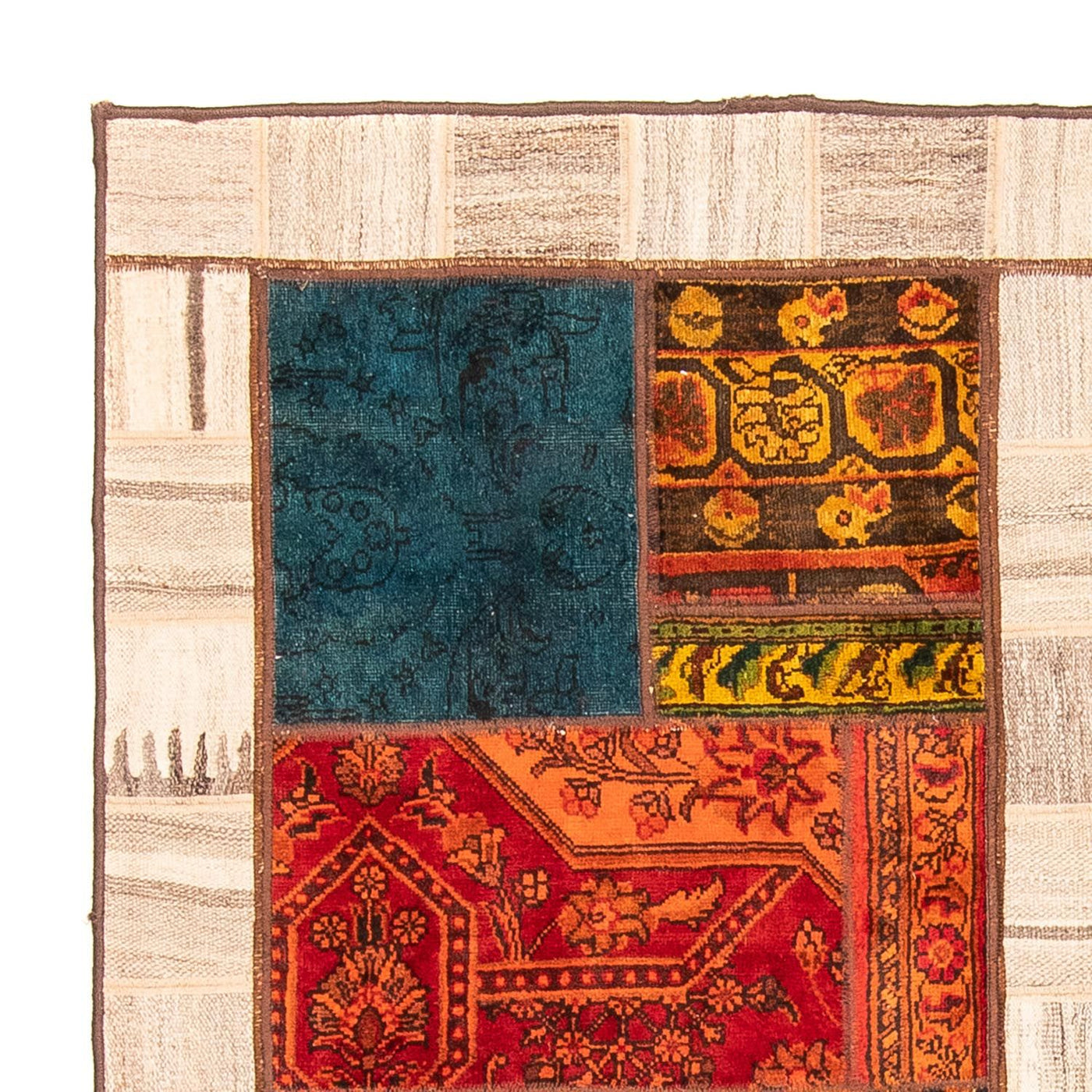 Patchwork Teppich 221x161cm - Orientteppich