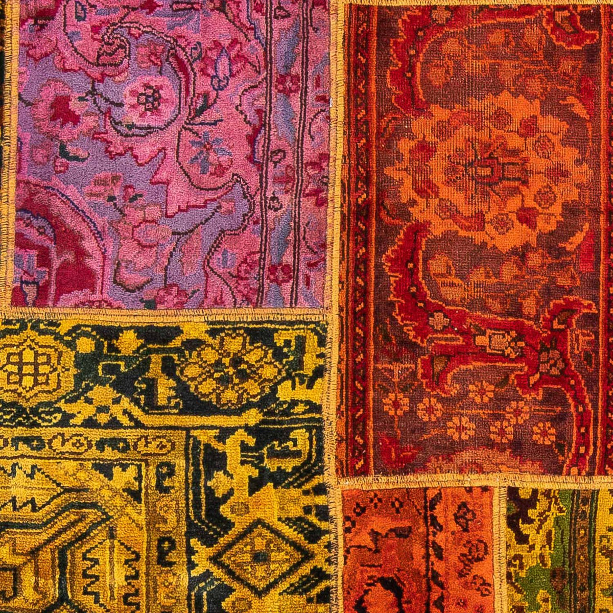 Patchwork Teppich 198 x 137 cm