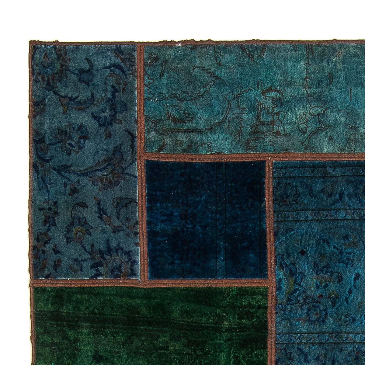 Patchwork Teppich 207 x 143 cm - mehrfarbig