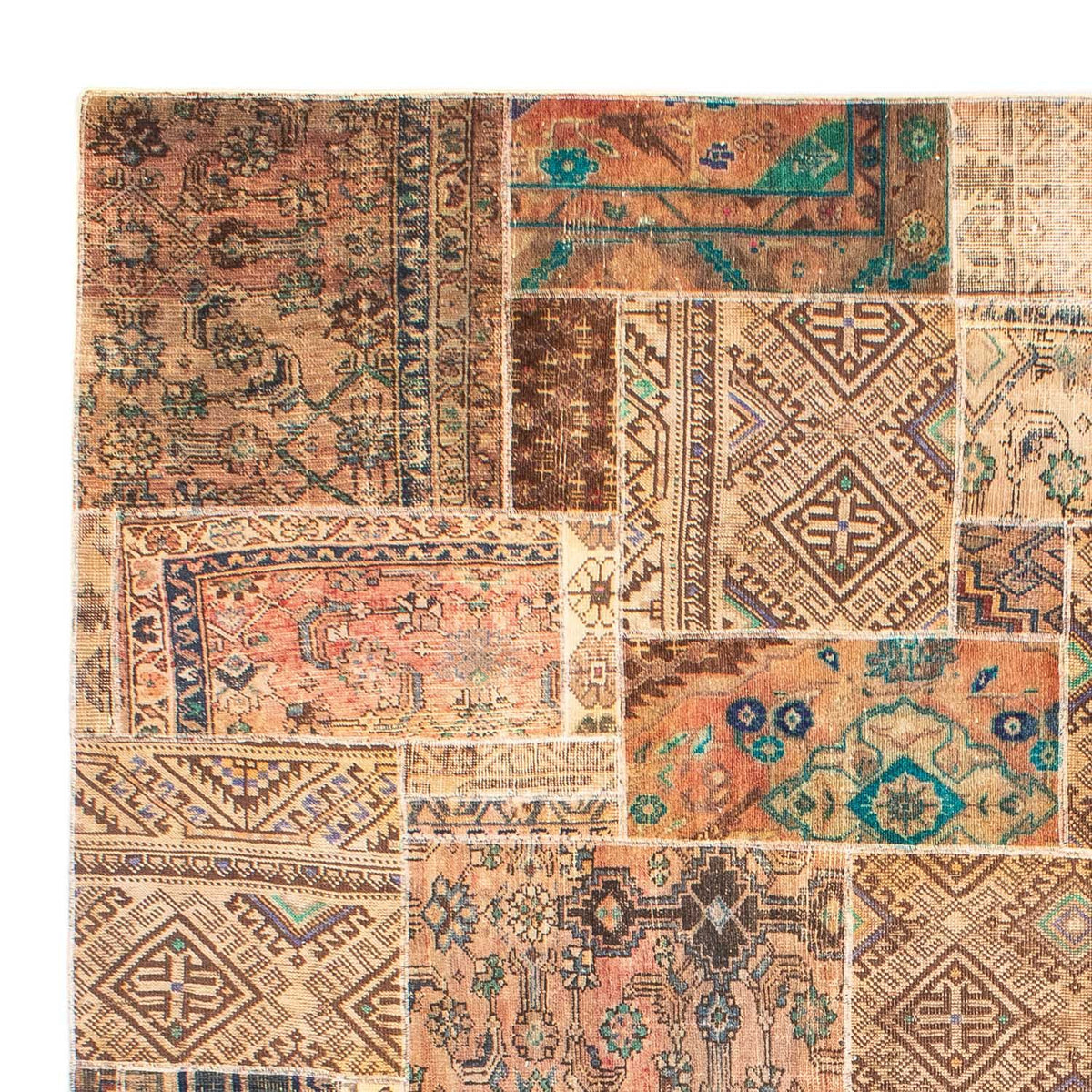 Patchwork Teppich 301 x 239 cm