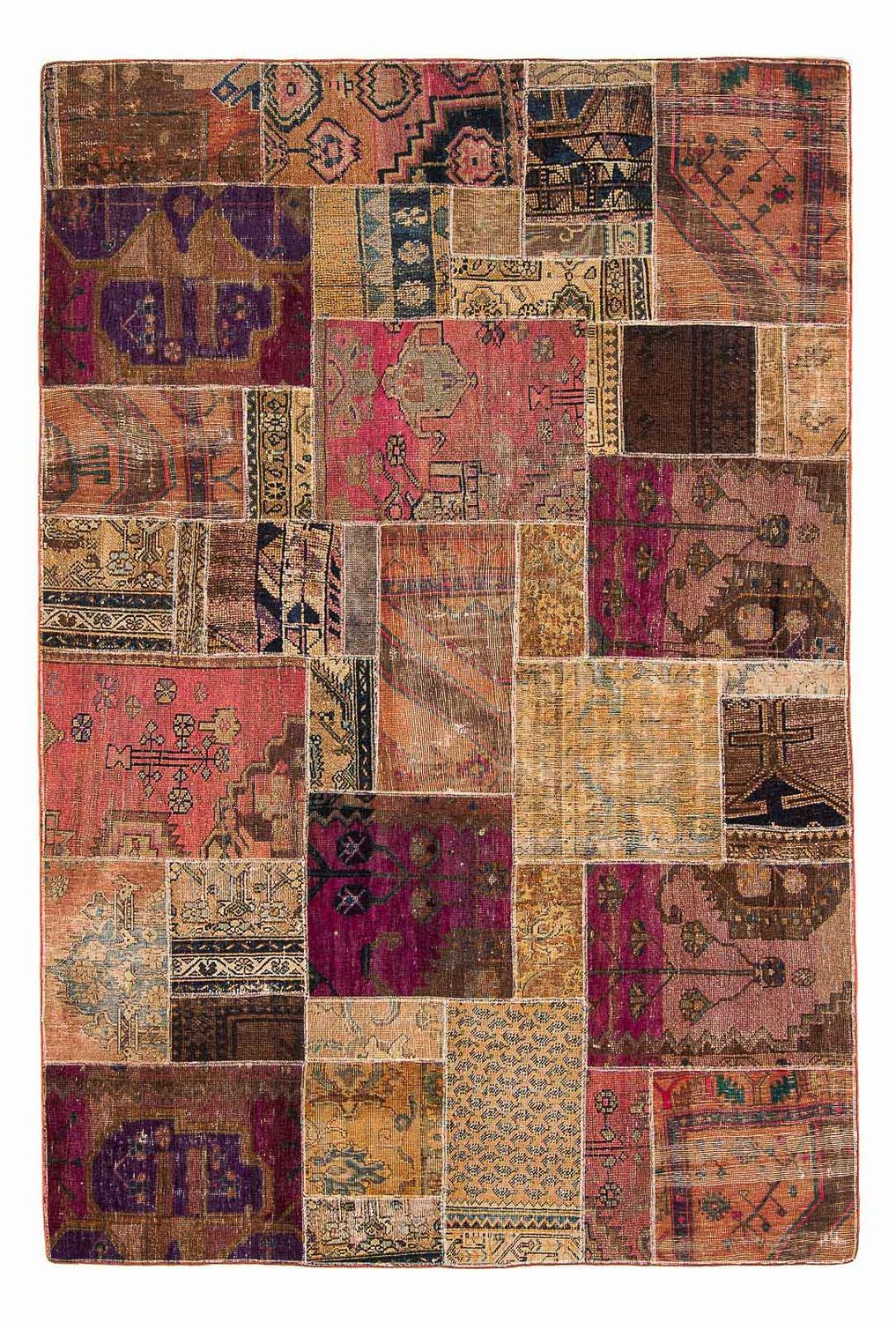 Patchwork Teppich 272 x 181 cm