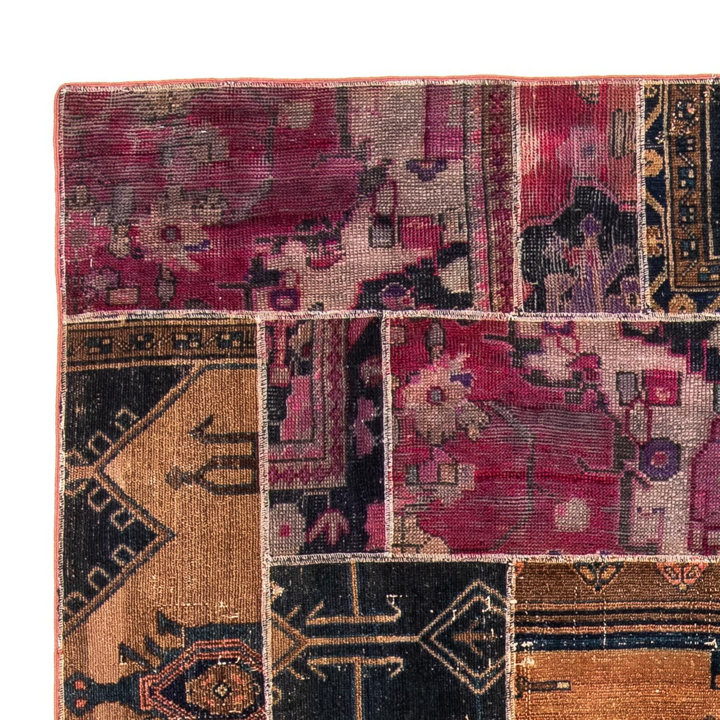 Patchwork Teppich 244x164cm - Perserteppich Wollteppich