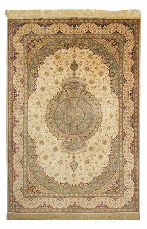 Seidenteppich - Ghom Seide - Premium 197 x 131 cm Teppichbrücke