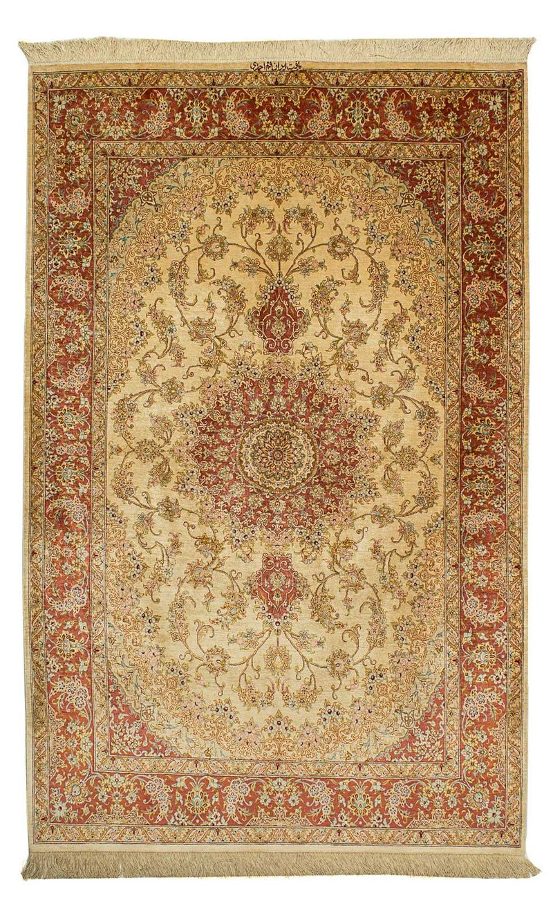 Seidenteppich - Ghom Seide - Premium 210 x 130 cm Teppichbrücke
