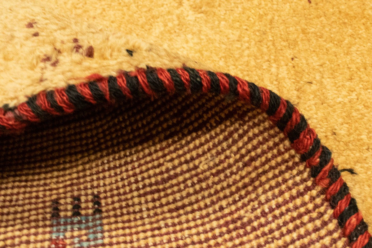 Gabbeh Teppich - Perser 170 x 137 cm - gold