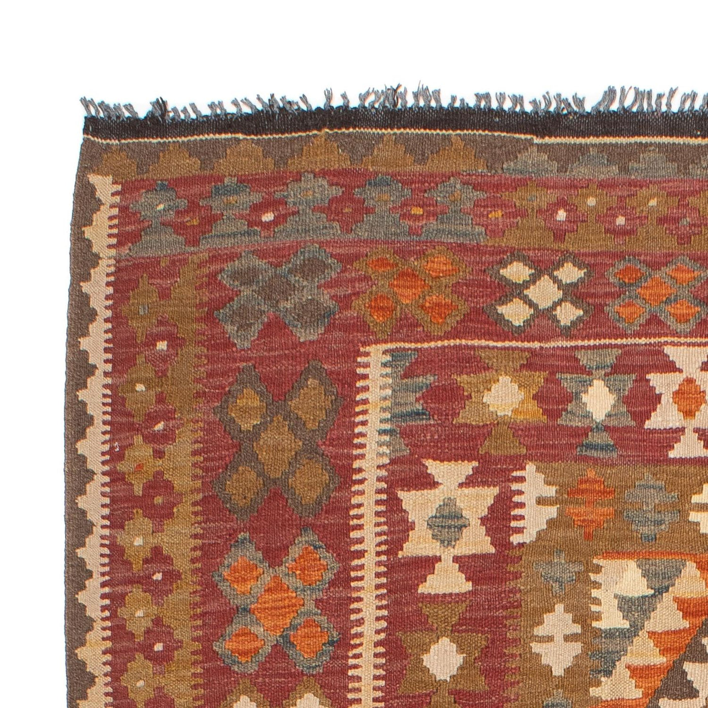 Kelim Maimene Teppich 201x153cm - Wollteppich