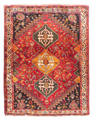 Perserteppich - Nomadic 160 x 120 cm - dunkelrot