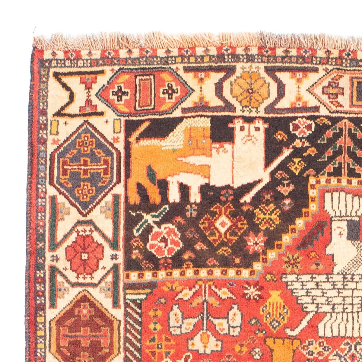 Perserteppich - Nomadic 155 x 108 cm - dunkelrot