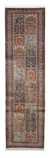 Kaschmir Seide Teppich 74x302cm - Orientteppich - Läufer / Mehrfarbig / 74 x 302 cm Läufer