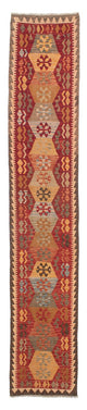 Kelim Teppich - Splash 389 x 76 cm - rot