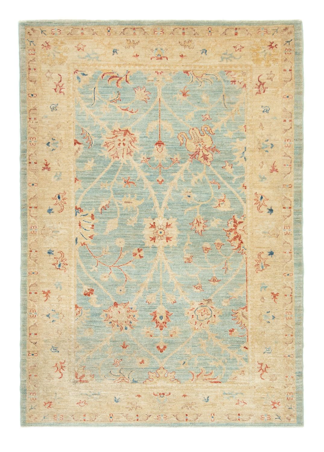 Ziegler Teppich 186 x 125 cm - hellblau