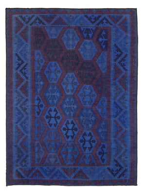 Kelim Teppich - Oriental 195 x 155 cm - blau