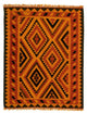 Kelim Teppich - Oriental 195 x 152 cm - dunkelbraun
